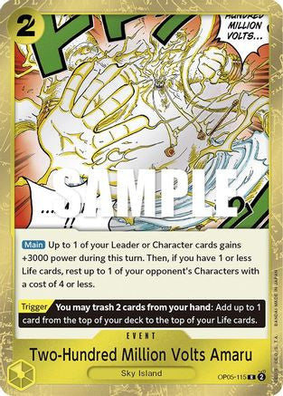Two-Hundred Million Volts Amaru (OP05-115) Awakening of the New Era Foil