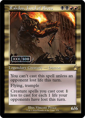 Rakdos, Lord of Riots (Retro Frame) (Serial Numbered)