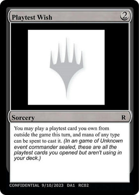 Playtest Wish
