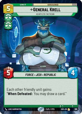General Krell - Heartless Tactician (Hyperspace) (369) - Spark of Rebellion Foil