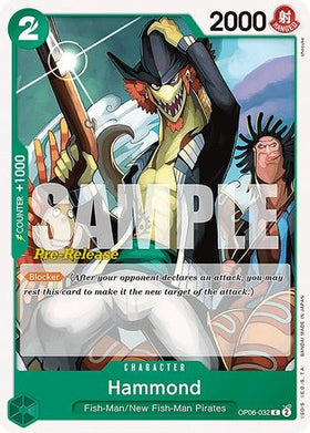 Hammond (OP06-032) Wings of the Captain Pre-Release Cards