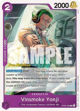 Vinsmoke Yonji (066) (OP06-066) Wings of the Captain Pre-Release Cards