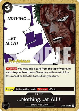 ...Nothing...at All!!! (OP06-096) Wings of the Captain Pre-Release Cards