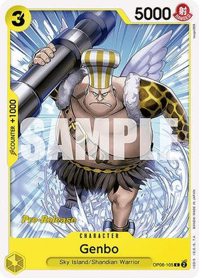 Genbo (OP06-105) Wings of the Captain Pre-Release Cards