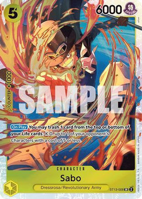Sabo (008) (ST13-008) Ultra Deck: The Three Brothers Foil
