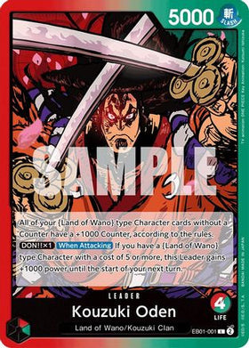 Kouzuki Oden (EB01-001) Extra Booster: Memorial Collection