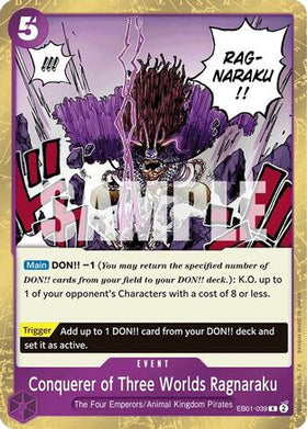 Conquerer of Three Worlds Ragnaraku (EB01-039) Extra Booster: Memorial Collection Foil