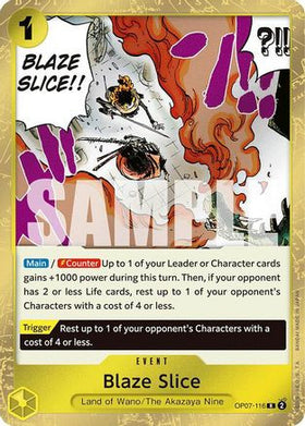 Blaze Slice (OP07-116) 500 Years in the Future Foil