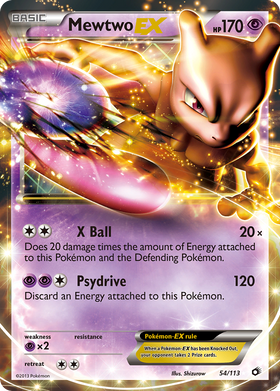 Mewtwo-EX 54/113 - Legendary Treasures Holofoil (HP)