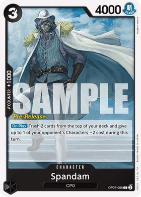 Spandam (OP07-086) 500 Years in the Future Pre-Release Cards