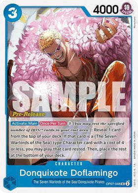 Donquixote Doflamingo (OP07-048) 500 Years in the Future Pre-Release Cards