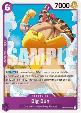 Big Bun (OP07-070) 500 Years in the Future Pre-Release Cards