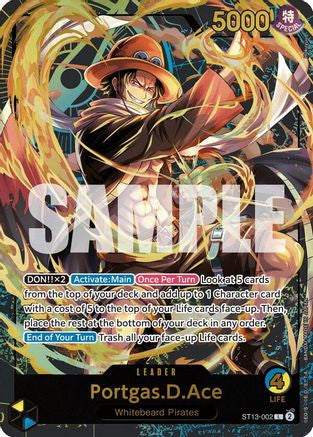Portgas.D.Ace (Premium Card Collection -Leader Collection-) (ST13-002) One Piece Promotion Cards Foil
