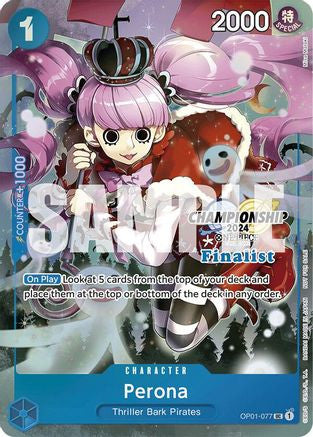 Perona (Championship 2024 Finalist Card Set) (OP01-077) One Piece Promotion Cards Foil