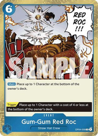 Gum-Gum Red Roc (Jolly Roger Foil) (OP04-056) Premium Booster -The Best- Foil