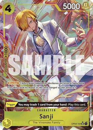 Sanji (OP04-104) (Alternate Art) (OP04-104) Premium Booster -The Best- Foil