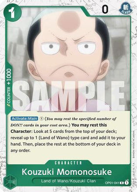Kouzuki Momonosuke (Jolly Roger Foil) (OP01-041) Premium Booster -The Best- Foil