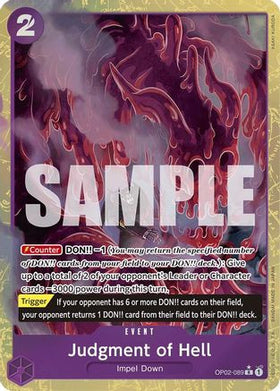 Judgment of Hell (Alternate Art) (OP02-089) Premium Booster -The Best- Foil