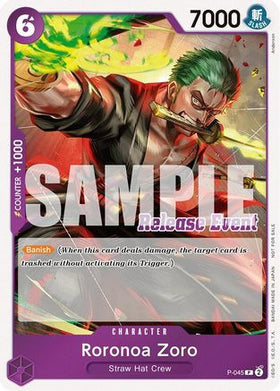 Roronoa Zoro (ST15 - ST20 Release Event Winner Pack) (P-045) One Piece Promotion Cards Foil