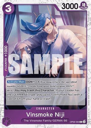 Vinsmoke Niji (OP06-064) (Jolly Roger Foil) (OP06-064) Premium Booster -The Best- Foil