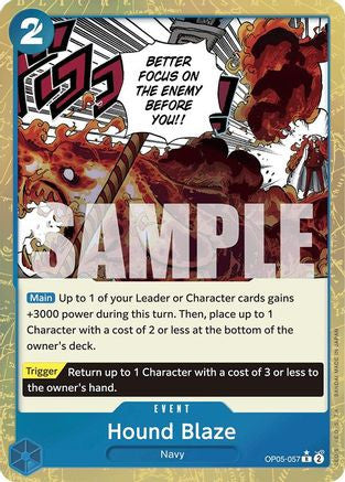 Hound Blaze (Textured Foil) (OP05-057) Premium Booster -The Best- Foil