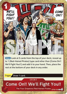 Come On!! We'll Fight You!! (OP09-020) Emperors in the New World Foil
