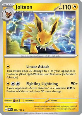 Jolteon 29 - SV Prismatic Evolutions Holofoil