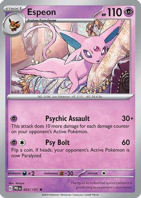 Espeon 33 - SV Prismatic Evolutions Holofoil