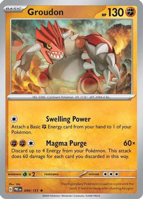 Groudon 49 - SV Prismatic Evolutions Holofoil