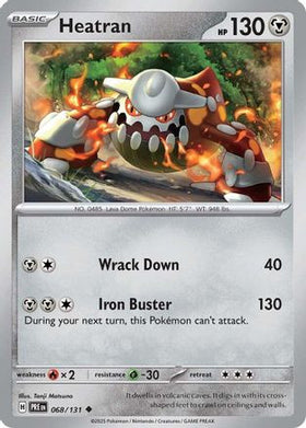 Heatran 68 - SV Prismatic Evolutions Reverse Holofoil