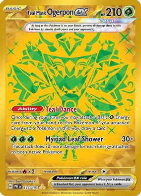 Teal Mask Ogerpon ex - 177/131 177 - SV Prismatic Evolutions Holofoil