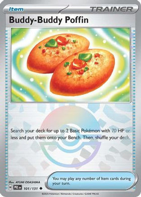 Buddy-Buddy Poffin (Poke Ball Pattern) 101 - SV Prismatic Evolutions Holofoil