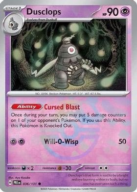 Dusclops (Master Ball Pattern) 36 - SV Prismatic Evolutions Holofoil
