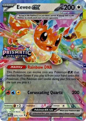 Eevee ex - 075/131 (Prismatic Evolutions Stamp) 75 - Miscellaneous Cards Products Holofoil