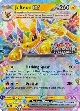 Jolteon ex - 030/131 (Prismatic Evolutions Stamp) 30 - Miscellaneous Cards Products Holofoil