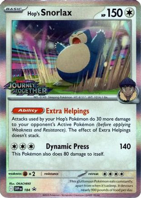 Hop's Snorlax - 184 (Prerelease) 184 - SV Scarlet Violet Promo Cards Holofoil