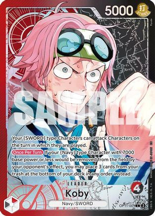 Koby (001) (Alternate Art) (OP11-001) A Fist of Divine Speed Foil