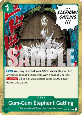 Gum-Gum Elephant Gatling (OP11-038) A Fist of Divine Speed Foil