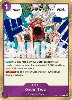 Gear Two (OP11-080) A Fist of Divine Speed Foil
