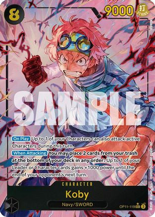 Koby (119) (Alternate Art) (OP11-119) A Fist of Divine Speed Foil