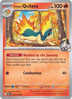 Ethan's Quilava 33 - SV10 Destined Rivals Reverse Holofoil