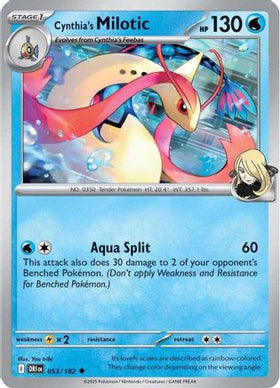 Cynthia's Milotic 53 - SV10 Destined Rivals