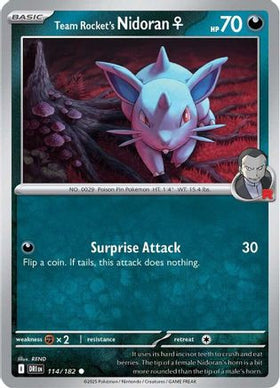 Team Rocket's Nidoran 114 - SV10 Destined Rivals Reverse Holofoil