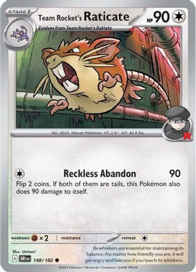 Team Rocket's Raticate - 148/182 148 - SV10 Destined Rivals