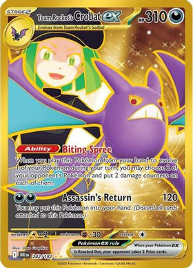 Team Rocket's Crobat ex - 242/182 242 - SV10 Destined Rivals Holofoil (LP)