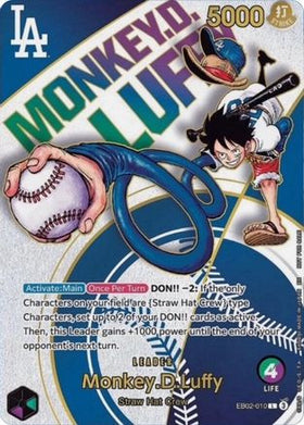 Monkey.D.Luffy (010) (Dodgers x ONE PIECE) (EB02-010) One Piece Promotion Cards Foil