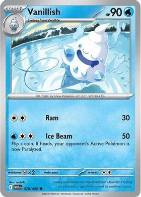 Vanillish 28 - SV White Flare Reverse Holofoil