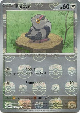 Pidove (Master Ball Pattern) 71 - SV Black Bolt Holofoil
