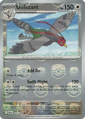 Unfezant (Master Ball Pattern) 73 - SV Black Bolt Holofoil