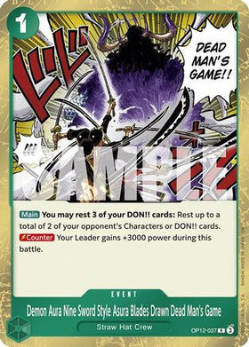Demon Aura Nine Sword Style Asura Blades Drawn Dead Man's Game (OP12-037) Legacy of the Master Foil